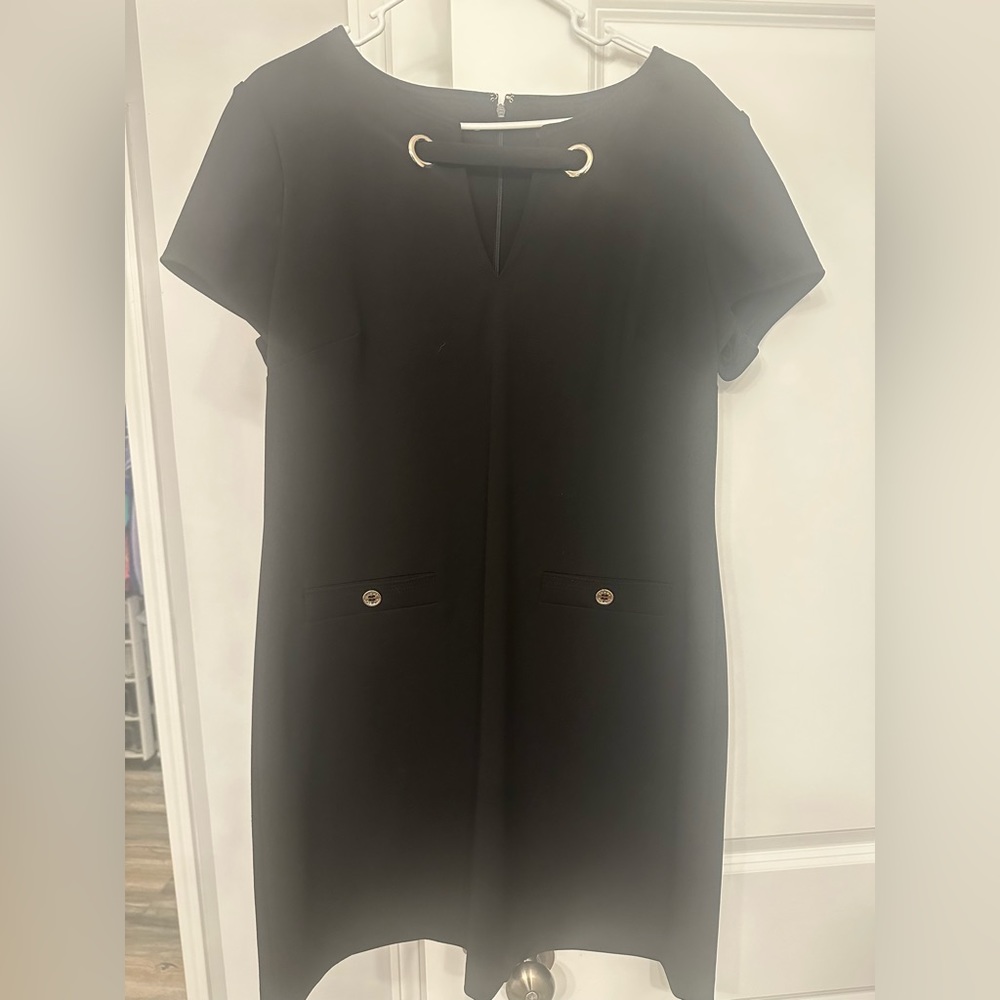Ladies black dress. Size 16. Tommy Hilfiger brand.  Falls at the knee